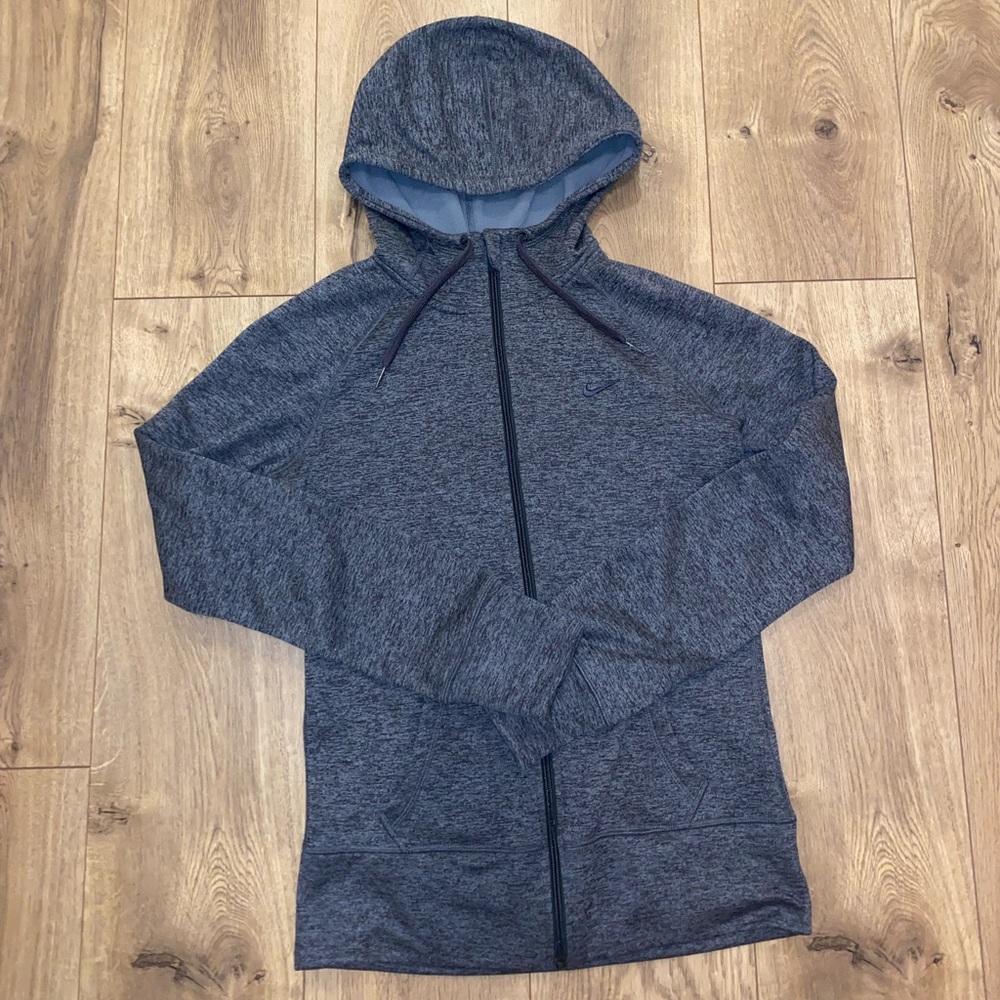 Nike women’s therma fit heather grey zip up jacket size small